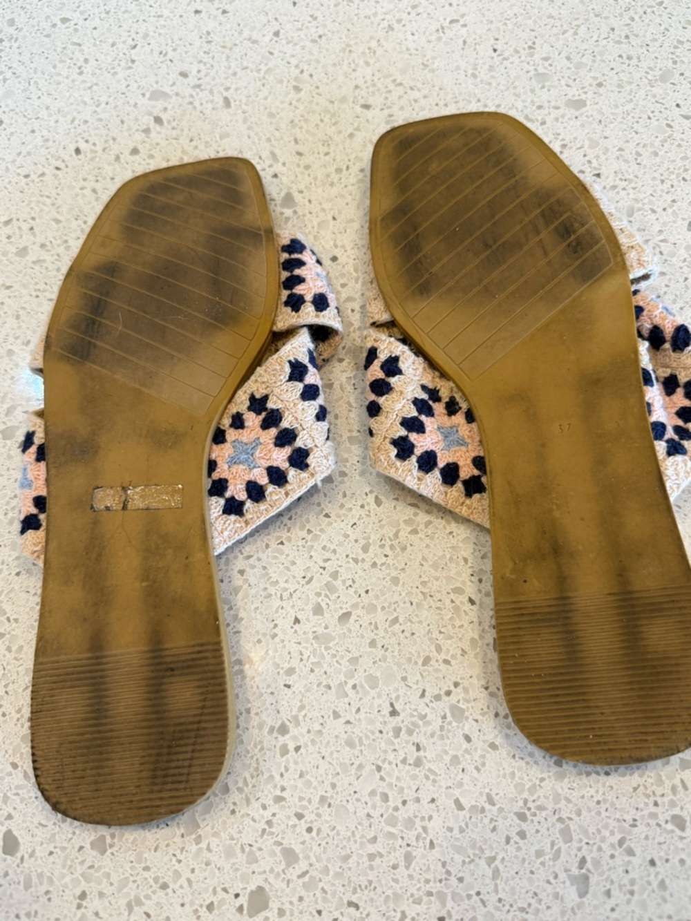 Cocci Navy, Pink & Cream Cross-Strap Slide Sandals - Picture 3 of 3